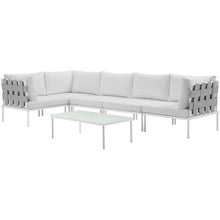 Load image into Gallery viewer, Harmony 6 Piece Outdoor Patio Aluminum Sectional Sofa Set by Modway

