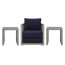 Load image into Gallery viewer, Aura 3 Piece Outdoor Patio Wicker Rattan Set by Modway
