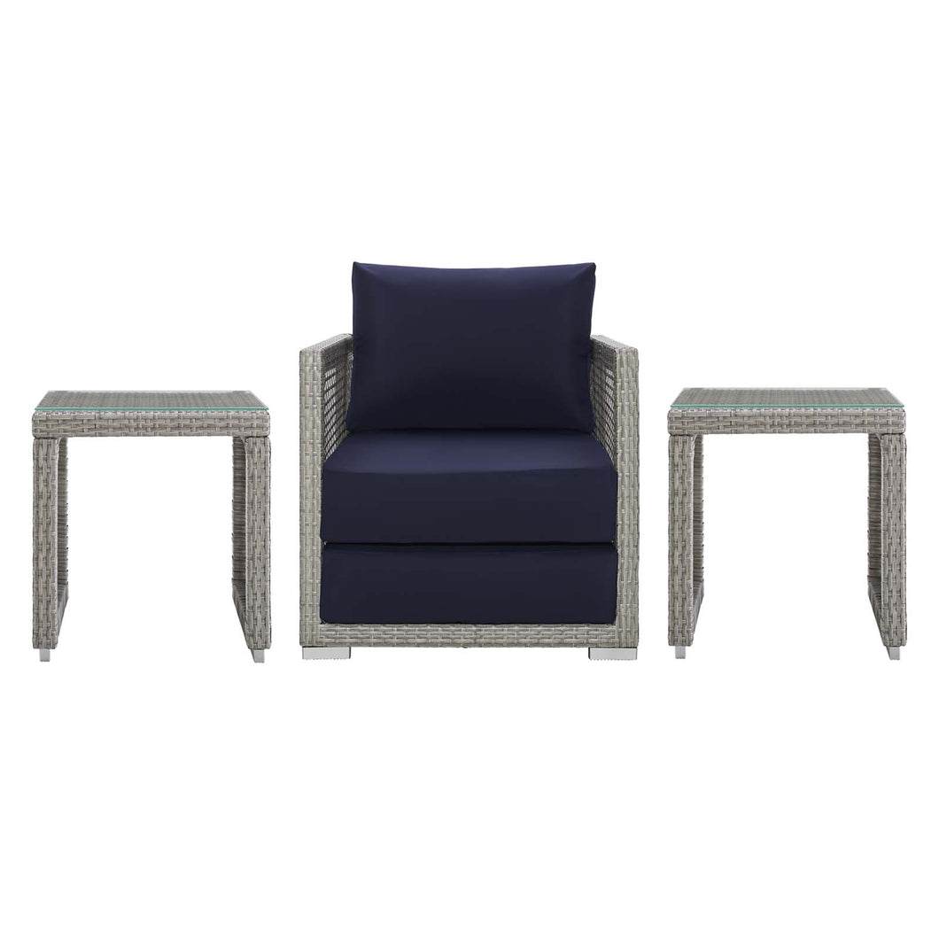 Aura 3 Piece Outdoor Patio Wicker Rattan Set by Modway