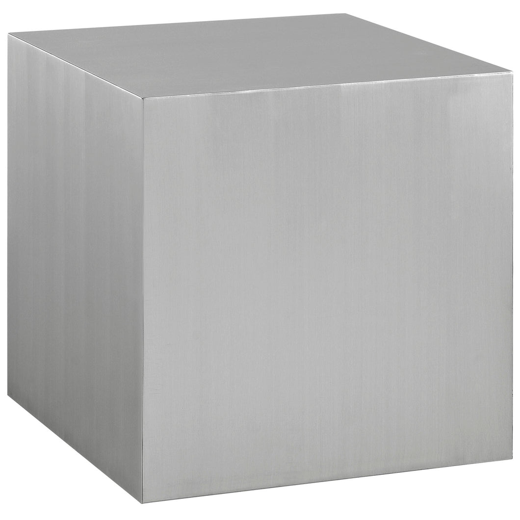 Cast Stainless Steel Side Table by Modway
