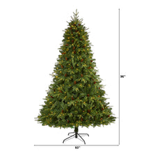 Load image into Gallery viewer, 8' Wellington Spruce 'Natural Look' Artificial Christmas Tree w/ 550 Clear LED

