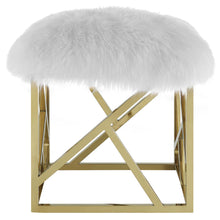Load image into Gallery viewer, Intersperse Sheepskin Ottoman by Modway
