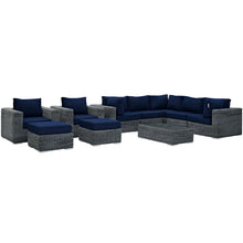 Load image into Gallery viewer, Summon 10 Piece Outdoor Patio Sunbrella¨ Sectional Set by Modway
