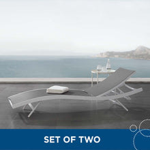 Load image into Gallery viewer, Glimpse Outdoor Patio Mesh Chaise Lounge Set of 2 by Modway
