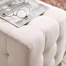 Load image into Gallery viewer, Contour Tufted Cube Performance Velvet Ottoman by Modway
