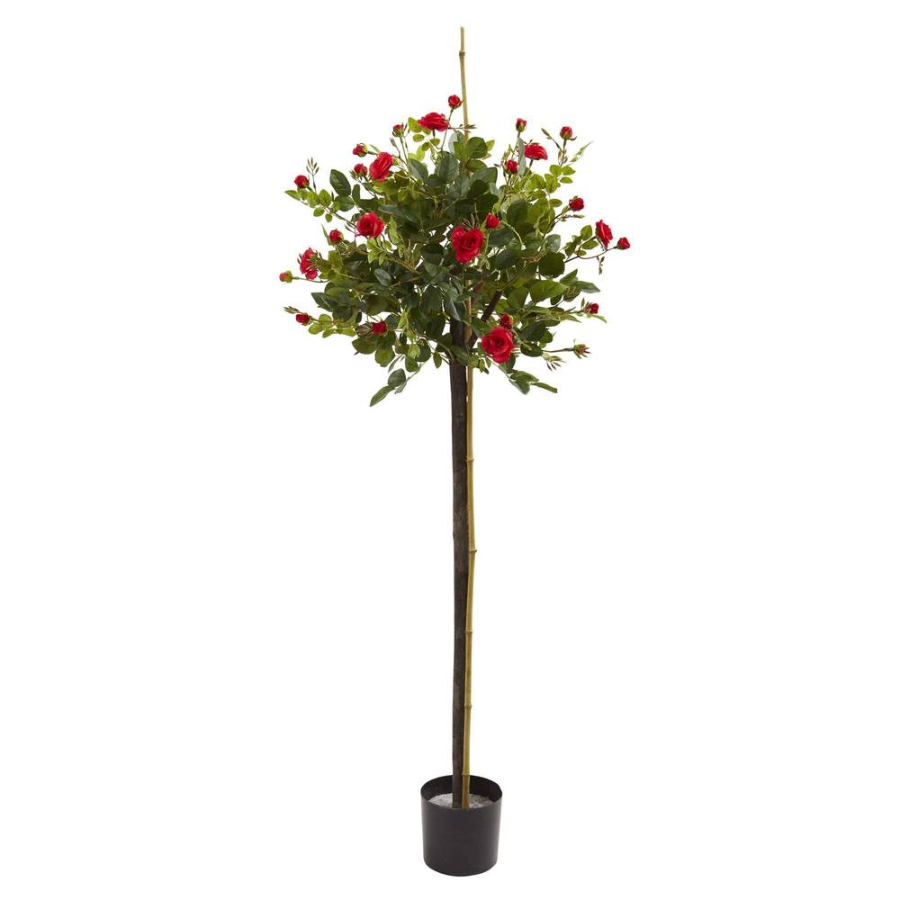 3' Rose Topiary Silk Tree