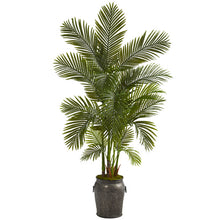 Load image into Gallery viewer, 70&quot; Areca Palm Artificial Tree in Metal Planter
