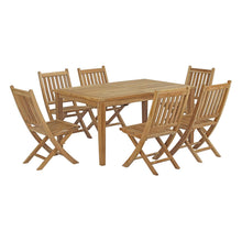 Load image into Gallery viewer, Marina 7 Piece Outdoor Patio Teak Dining Set by Modway

