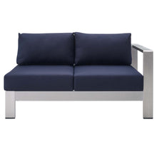 Load image into Gallery viewer, Shore Sunbrella¨ Fabric Aluminum Outdoor Patio Right-Arm Loveseat by Modway
