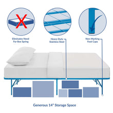 Load image into Gallery viewer, Horizon Stainless Steel Queen Bed Frame by Modway
