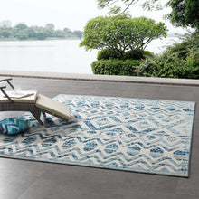 Load image into Gallery viewer, Reflect Tamako Diamond and Chevron Moroccan Trellis 8x10 Indoor / Outdoor Area Rug by Modway
