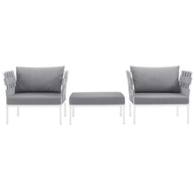 Load image into Gallery viewer, Harmony 3 Piece Outdoor Patio Aluminum Sectional Sofa Set by Modway
