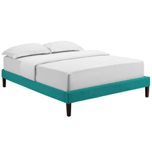 Load image into Gallery viewer, Tessie Fabric King Bed Frame with Squared Tapered Legs by Modway
