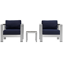 Load image into Gallery viewer, Shore 3 Piece Outdoor Patio Aluminum Set by Modway
