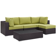 Load image into Gallery viewer, Convene 5 Piece Outdoor Patio Sectional Set by Modway
