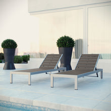 Load image into Gallery viewer, Shore Outdoor Patio Aluminum Chaise Set of 2 by Modway
