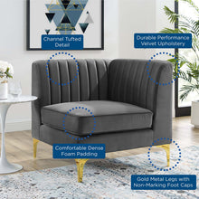 Load image into Gallery viewer, Triumph Channel Tufted Performance Velvet Sectional Sofa Corner Chair by Modway
