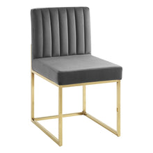 Load image into Gallery viewer, Carriage Channel Tufted Sled Base Performance Velvet Dining Chair by Modway
