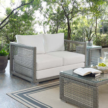 Load image into Gallery viewer, Aura Outdoor Patio Wicker Rattan Loveseat by Modway
