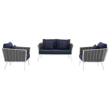 Load image into Gallery viewer, Stance 3 Piece Outdoor Patio Aluminum Sectional Sofa Set by Modway
