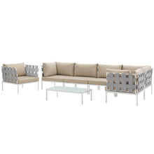 Load image into Gallery viewer, Harmony 7 Piece Outdoor Patio Aluminum Sectional Sofa Set by Modway

