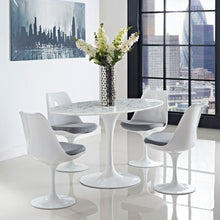 Load image into Gallery viewer, Lippa 60&quot; Oval Faux Marble Dining Table by Modway
