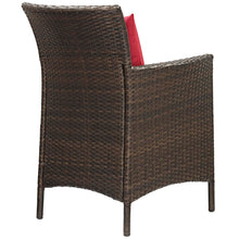 Load image into Gallery viewer, Conduit Outdoor Patio Wicker Rattan Dining Armchair Set of 4 by Modway

