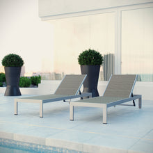 Load image into Gallery viewer, Shore Outdoor Patio Aluminum Chaise Set of 2 by Modway
