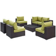 Load image into Gallery viewer, Convene 7 Piece Outdoor Patio Sectional Set by Modway
