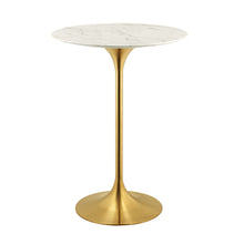 Load image into Gallery viewer, Lippa 28&quot; Round Faux Marble Bar Table by Modway
