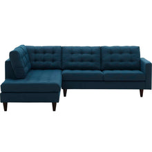 Load image into Gallery viewer, Empress 2 Piece Upholstered Fabric Left Facing Bumper Sectional by Modway
