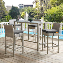 Load image into Gallery viewer, Conduit Outdoor Patio Wicker Rattan Bar Stool Set of 4 by Modway
