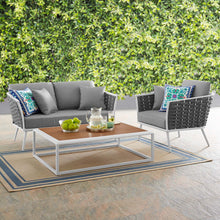 Load image into Gallery viewer, Stance 3 Piece Outdoor Patio Aluminum Sectional Sofa Set by Modway
