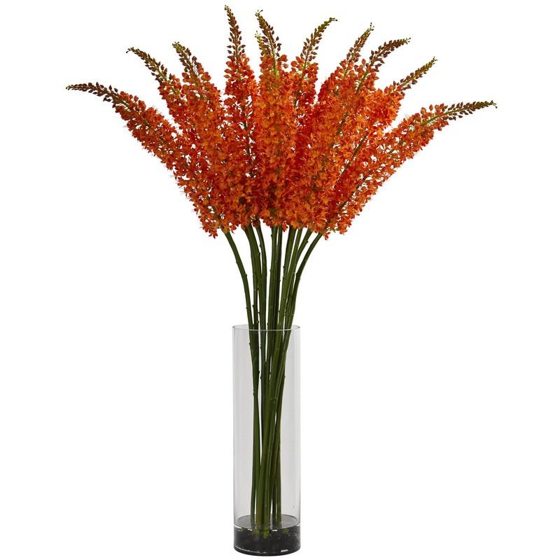 Fox Tail Artificial Arrangement in Glass Cylinder