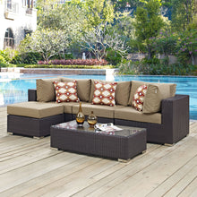 Load image into Gallery viewer, Convene 5 Piece Outdoor Patio Sectional Set by Modway
