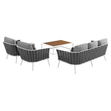 Load image into Gallery viewer, Stance 4 Piece Outdoor Patio Aluminum Sectional Sofa Set by Modway
