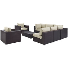 Load image into Gallery viewer, Convene 8 Piece Outdoor Patio Sectional Set by Modway
