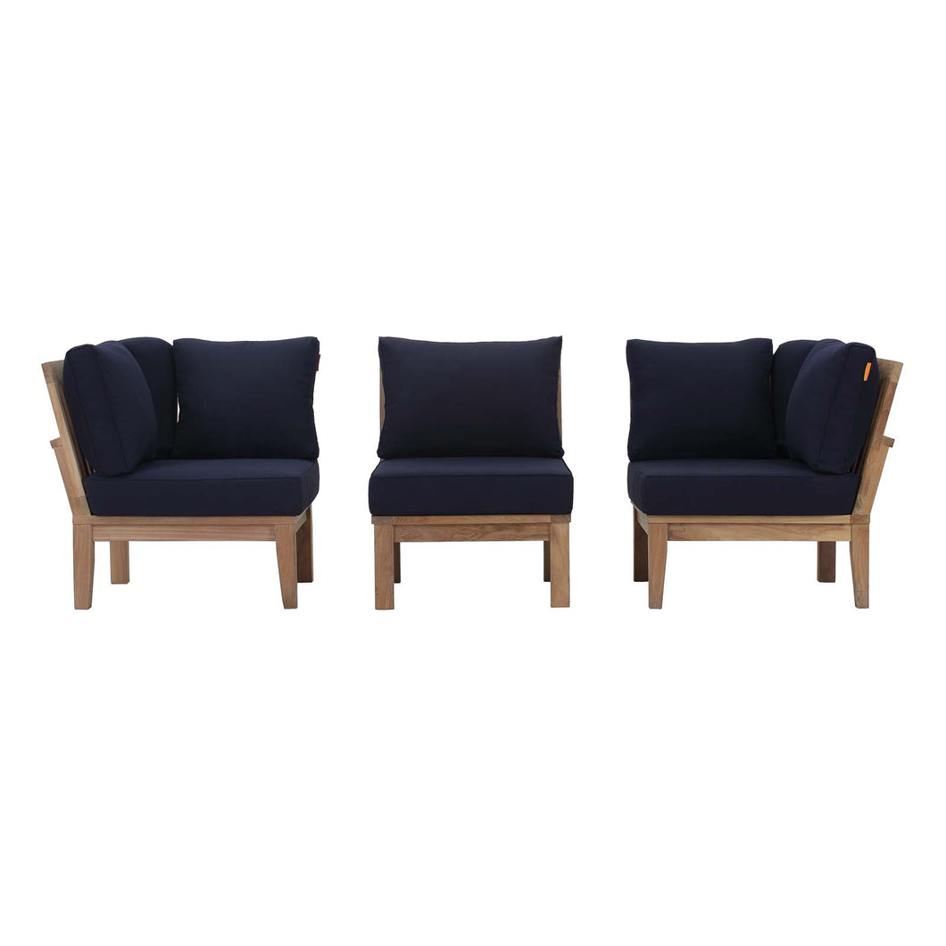 Marina 3 Piece Outdoor Patio Teak Set by Modway