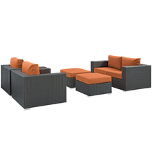 Load image into Gallery viewer, Sojourn 5 Piece Outdoor Patio Sunbrella¨ Sectional Set by Modway
