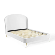 Load image into Gallery viewer, Mira Upholstered Performance Velvet Queen Platform Bed by Modway
