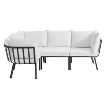 Load image into Gallery viewer, Riverside 4 Piece Outdoor Patio Aluminum Sectional by Modway
