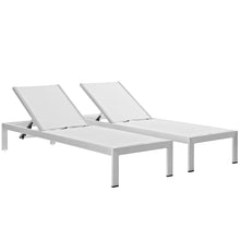 Load image into Gallery viewer, Shore Outdoor Patio Aluminum Chaise Set of 2 by Modway
