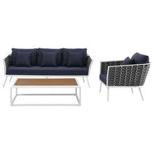 Load image into Gallery viewer, Stance 3 Piece Outdoor Patio Aluminum Sectional Sofa Set by Modway
