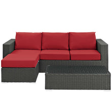 Load image into Gallery viewer, Sojourn 3 Piece Outdoor Patio Sunbrella¨ Sectional Set by Modway
