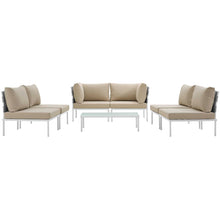 Load image into Gallery viewer, Harmony 7 Piece Outdoor Patio Aluminum Sectional Sofa Set by Modway
