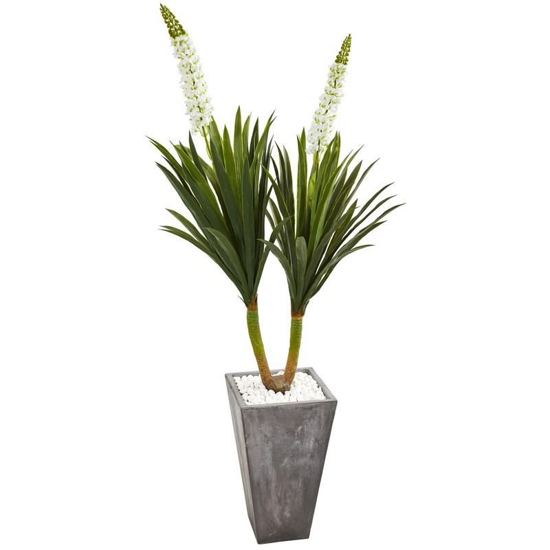 6' Yucca Artificial Plant in Cement Planter
