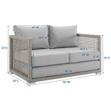 Load image into Gallery viewer, Aura Outdoor Patio Wicker Rattan Loveseat by Modway
