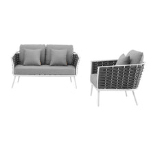 Load image into Gallery viewer, Stance 2 Piece Outdoor Patio Aluminum Sectional Sofa Set by Modway
