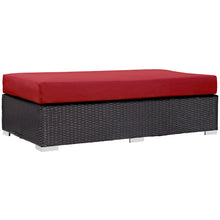 Load image into Gallery viewer, Convene Outdoor Patio Fabric Rectangle Ottoman by Modway
