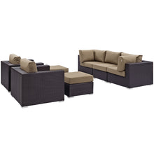 Load image into Gallery viewer, Convene 7 Piece Outdoor Patio Sectional Set by Modway
